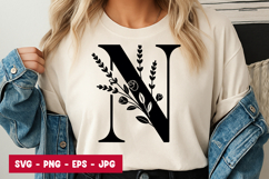 Letter N Decorative SVG PNG Product Image 1