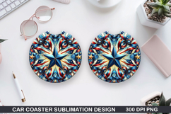 4th Of July Car Coaster Sublimation| 4th Of July Coaster PNG Product Image 1
