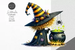 Halloween clipart, Witch clipart, Autumn clipart Product Image 1