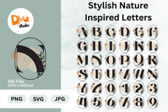 Stylish Nature Inspired Letters Monogram Product Image 1