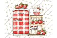 Cottagecore Strawberry Kitchen PNG Clipart, Retro Fruit Png Product Image 3
