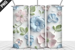 Flowers Tumbler Wrap | Sublimation Design | Tumbler PNG Product Image 1