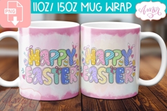 Happy Easter Mug Wrap PNG sublimation design Product Image 2