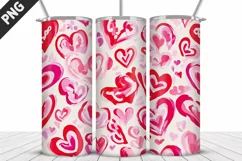 Red Plaid Tumbler Design | Valentine's Day Tumbler Wrap Product Image 2
