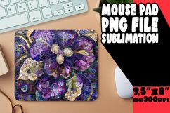 Sparkly Flower Pattern Mouse Pad PNG Product Image 1