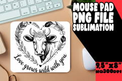 Joyful Desk Pad Sublimation PNG, Cute Cow Product Image 1