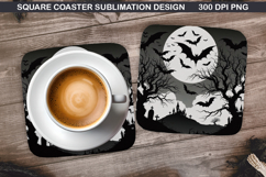 Halloween Coaster Sublimation, Halloween Coaster PNG Design Product Image 1