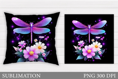 Dragonfly Sublimation. Dragonfly Pillow Design Product Image 1
