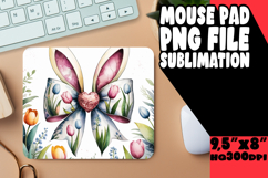 Blissful Mouse Pad Sublimation Ideas, Easter Bunny Product Image 1