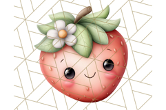 Fruit Doodles Clipart, Cute Cartoon Fruit PNG, Kawaii Food Product Image 3