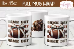 Game day mug wrap sublimation, American Football mug PNG Product Image 1