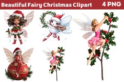 Beautiful Fairy Christmas Sublimation PNG Product Image 1