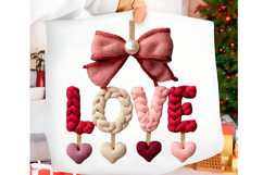 Glitter Crochet Yarn Valentine Png Product Image 1