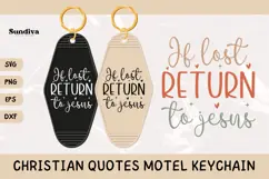 Christian Quote Motel Keychain SVG | Return To Jesus Product Image 1