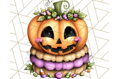 Whimsical Halloween Cake Clipart PNG, Spooky Desserts Product Image 3