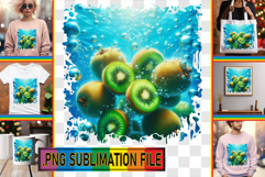 Elegant TSHIRT Gift Ideas PNG, 3D Fruits Product Image 1