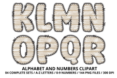 Teddy Bear Alphabet PNG - Letters &amp; Numbers Clipart 300 DPI Product Image 3