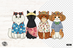 Summer Beach Cats Png - Summer Clipart Product Image 1