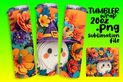 3D Halloween Tumbler Wrap Sublimation Design for 20oz Product Image 1