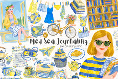 Mediterranean Journaling Clipart Product Image 1