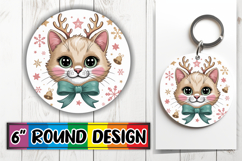 Timeless Round Coasters Design PNG, Cute Christmas Product Image 1