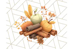 Woodland Apple Orchard Festival PNG Fall Clipart Product Image 3
