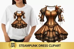 steampunk dress Clipart, steampunk dress png Product Image 1