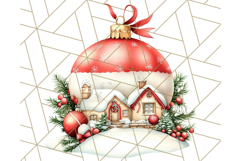 Vintage Christmas Clipart PNG, Cute Animals Holiday Elements Product Image 3