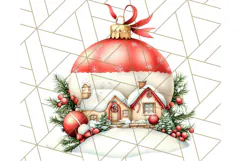 Vintage Christmas Clipart PNG, Cute Animals Holiday Elements Product Image 3