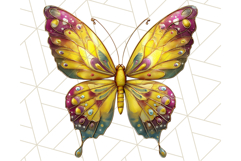 Metallic Butterfly Clipart PNG Clipart, Vibrant Butterfly Product Image 3