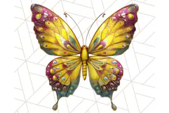 Metallic Butterfly Clipart PNG Clipart, Vibrant Butterfly Product Image 3