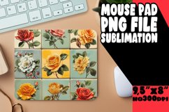 Tropical Flower Sublimation Mouse Pad Design PNG Product Image 1