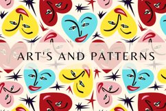 Funky Valentine hearts seamless patterns bundle Product Image 19