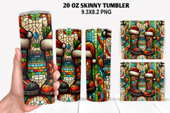 Christmas Skinny Tumbler 20oz Wrap Design, Christmas Tumbler Product Image 1