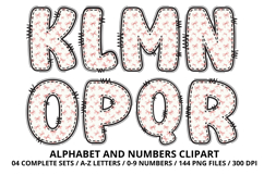 Teddy Bear Girl Alphabet PNG - Letters &amp; Number 300 DPI Product Image 3