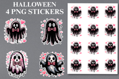 4 Halloween Boo Stickers Png | Printable Product Image 1