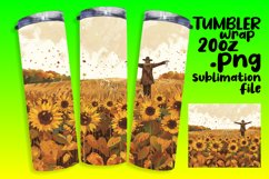 Fall Landscape Watercolor | 20oz Tumbler Wrap Design Product Image 1