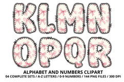 Bellerina Alphabet PNG Cute Ballet Letters Numbers 300 DPI Product Image 3