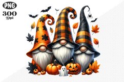 Halloween Gnomes Sublimation - Clipart PNG Design Product Image 1