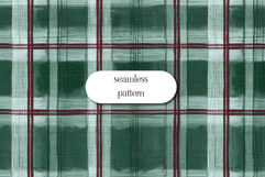 Green Plaid Seamless Pattern Digital Paper Christmas Tartan Product Image 1
