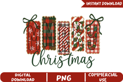 Merry Christmas Patchwork Sublimation, Christmas Png Product Image 1