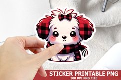 Christmas Dog Sticker| Christmas Sticker PNG Design Product Image 1