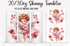 Valentine's Day Skinny Tumbler - Sublimation Tumbler Design Product Image 1