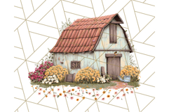 Vintage Cottagecore Barn PNG Clipart, Farmhouse Style Product Image 3