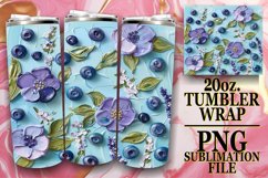 Flower and Fruit Pattern Tumbler Wrap Product Image 1