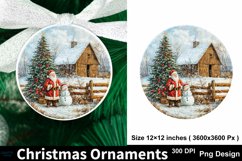 Christmas Ornaments PNG Round Sign PNG, Christmas Round Sign Product Image 1