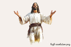 Christian Easter Watercolor Clipart PNG Product Image 1