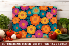 Groovy Retro Flower Cutting Board | Cutting Board Png Product Image 1