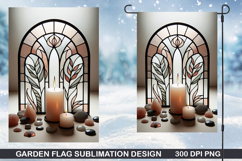 Garden Flag Sublimation| Christmas Garden Flag PNG Design Product Image 1