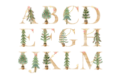 Watercolor Christmas trees clipart. Product Image 4